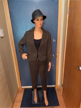 🤎 Amanda + Chelsea Houndstooth Blazer & Pants Suit Set | Petite